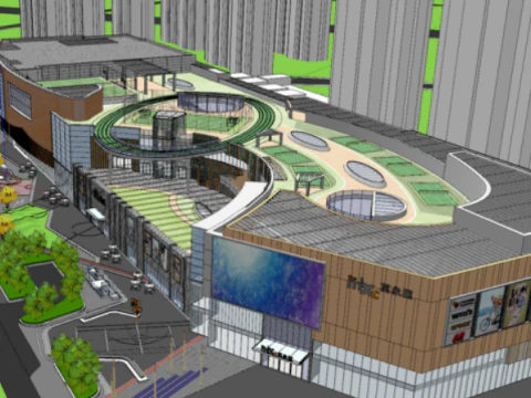 상업 광장을 위한 Su 모델 설계 설계 3D 모델