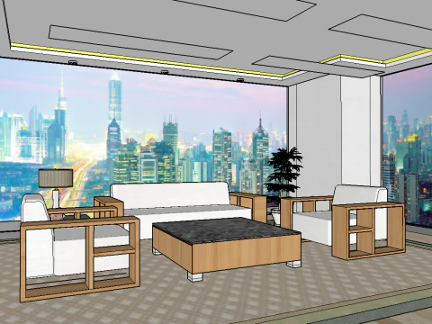Concise Office SketchUp Model 3D Model