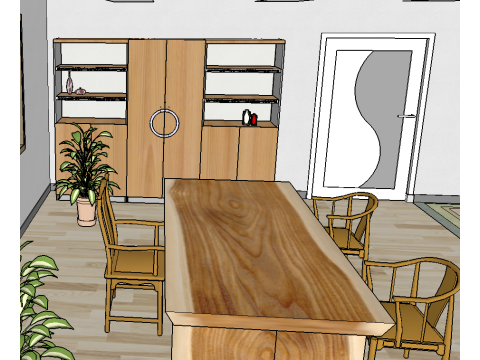 Concise Office SketchUp Model Model 3D