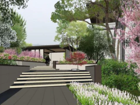 Fine sketchup model for landscape design in high-end atmospheric demonstration area 3D Model