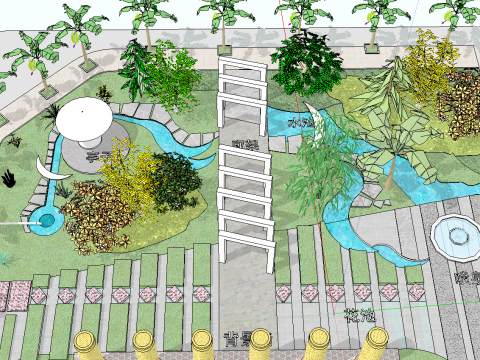 Garden SketchUp Model 3D Model