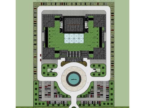 Hantang Style Hotel Plan 3Dモデル