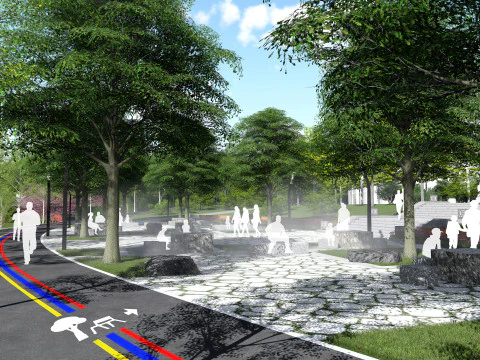 नदी परिदृश्य सु मॉडल को गहरा करना 3D मॉडल