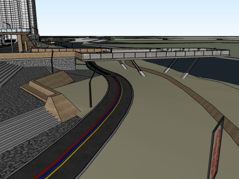 River landscape deepening su model 3Dモデル