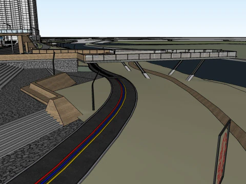 River landscape deepening su model 3D Model