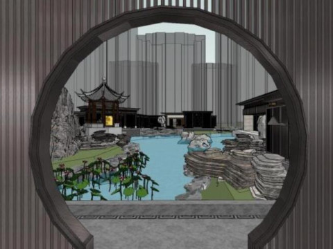 SU Model of Conceptual Architecture in a Demonstration Zone 3Dモデル