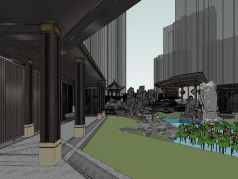 SU Model of Conceptual Architecture in a Demonstration Zone 3D Model
