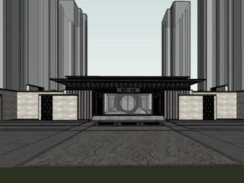 SU Model of Conceptual Architecture in a Demonstration Zone 3D Model