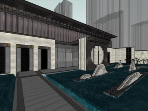 SU Model of Conceptual Architecture in a Demonstration Zone 3D Model