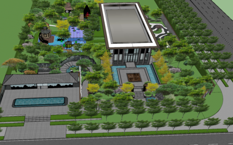 SU Model of Agile Jinxiu Dajia Demonstration Area Model 3D .c4d .max .obj .3ds .fbx .stl .blend 
