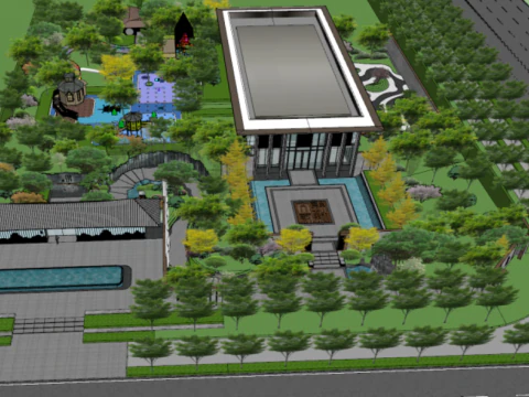 Modello SU dell'area dimostrativa Agile Jinxiu Dajia Modello 3D