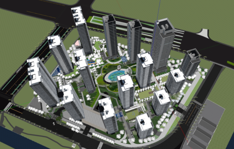 SU model of residential landscape 3D Model .c4d .max .obj .3ds .fbx .stl .blend 