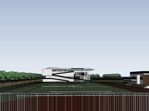 SU model of nine-year school architecture 3D 模型