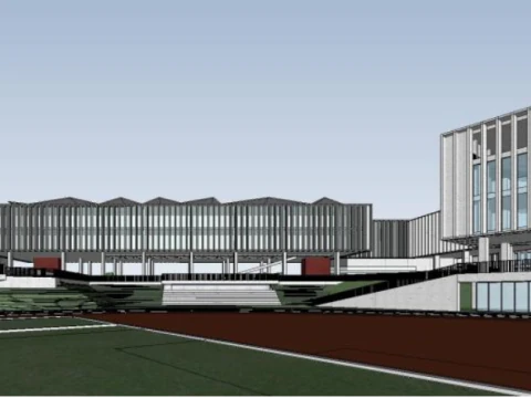 SU model of nine-year school architecture 3D Model