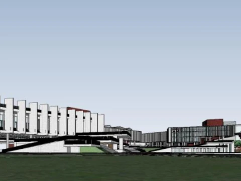 SU model of nine-year school architecture 3D Model