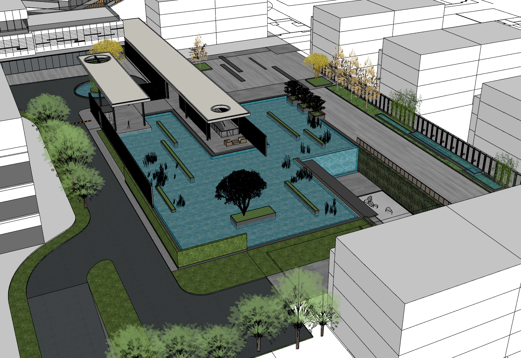 SU model of nine-year school architecture 3D Model .c4d .max .obj .3ds .fbx .stl .blend