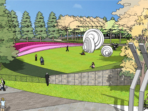 Corner park landscape design su model 3D 모델
