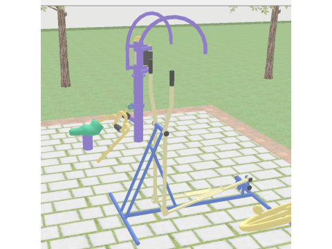 Fitness Square SketchUp Model 3D 模型