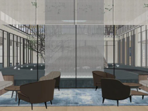 SU model of modern high-rise residential buildings 3D Model