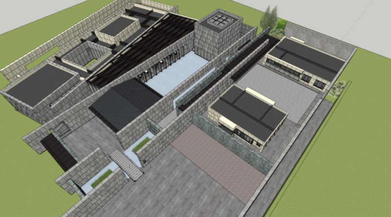 Art Museum in SU Mode 3Dモデル .c4d .max .obj .3ds .fbx .stl .blend 