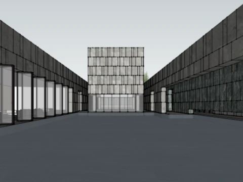 Art Museum in SU Mode 3D Model