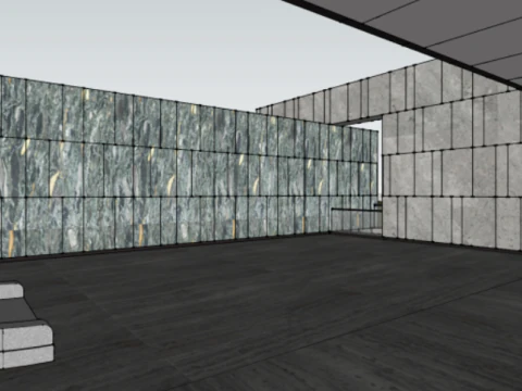 Art Museum in SU Mode 3D Model