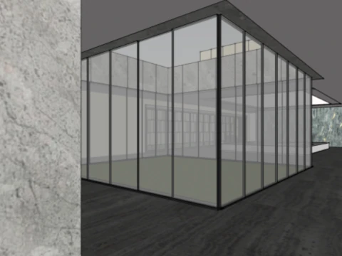 Art Museum in SU Mode 3D Model