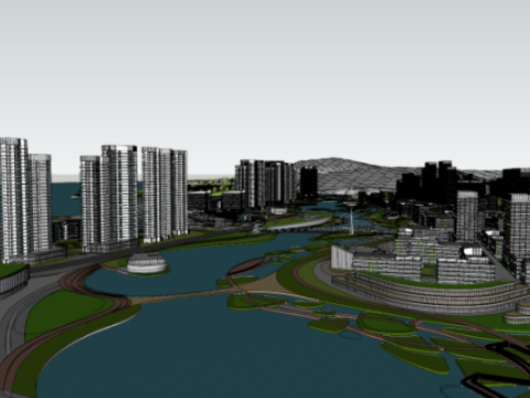 Blue Tribes-SU Model for Coastal Cultural Residence Purpose Modelo 3D