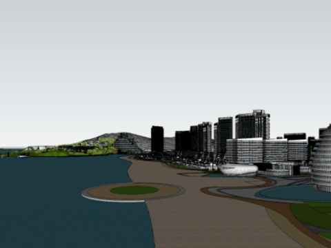 Blue Tribes-SU Model for Coastal Cultural Residence Purpose Modelo 3D