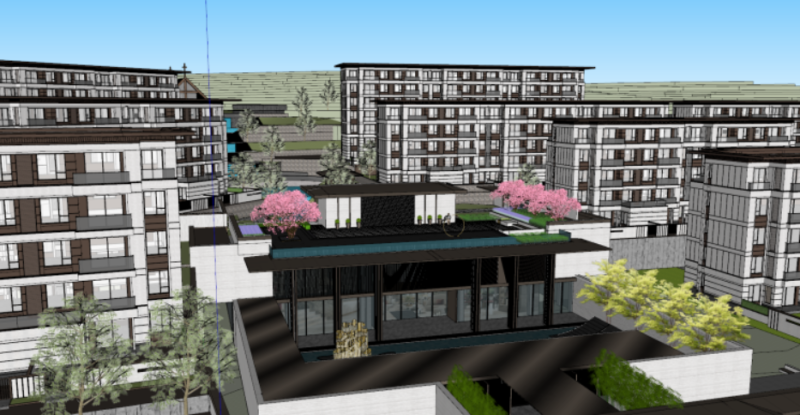 Residential buildings in a certain demonstration area 3D Model .c4d .max .obj .3ds .fbx .stl .blend 