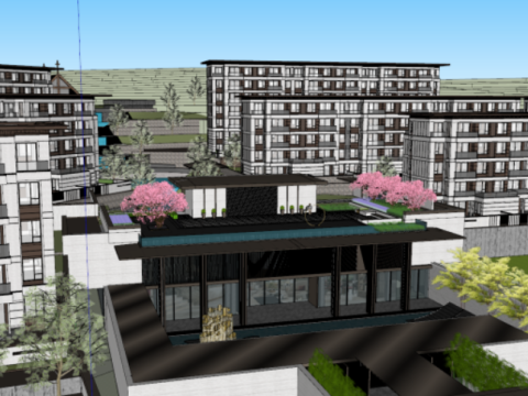 Residential buildings in a certain demonstration area Modello 3D