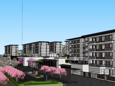 Residential buildings in a certain demonstration area 3D Model