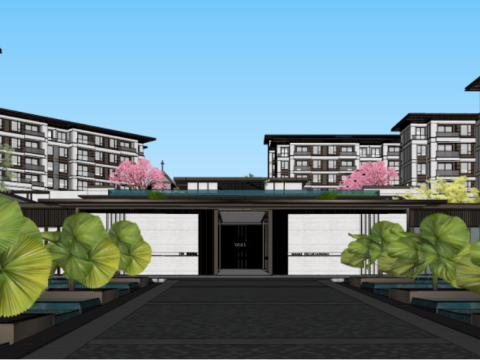 Residential buildings in a certain demonstration area 3D Model
