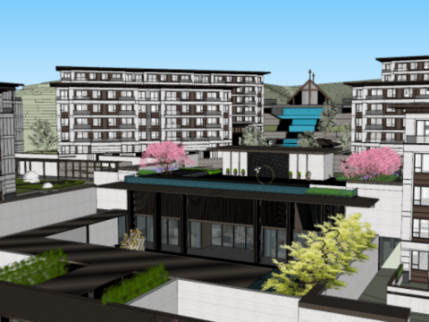 Residential buildings in a certain demonstration area 3D Model