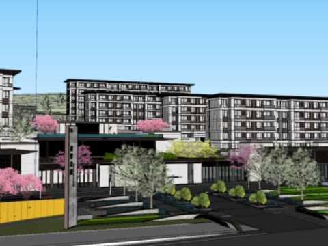 Residential buildings in a certain demonstration area 3D Model