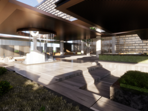 Progettazione concettuale di un ufficio vendite in una città centrale Modello 3D