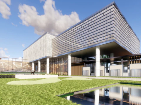 Conceptual planning of a sales office in a central city 3D Model