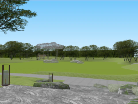 Modern Water Stone International Architecture in a Certain Aesthetic Demonstration Zone 3D Model