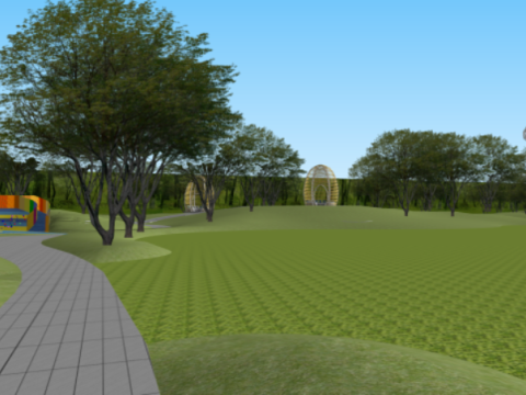 Modern Water Stone International Architecture in a Certain Aesthetic Demonstration Zone 3D Modell