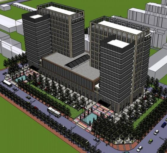 SketchUp model of a building 3D Model .c4d .max .obj .3ds .fbx .stl .blend 