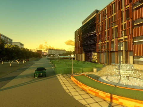 Sketchup model of a university library design plan 3Dモデル