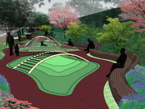 SU Model Design of Streamlined Childrens Paradise Landscape 3D Model