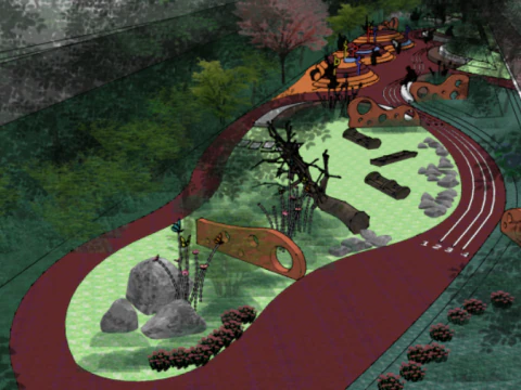 SU Model Design of Streamlined Childrens Paradise Landscape 3D Model