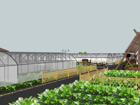 Modello SU per la pianificazione e progettazione di dettaglio di un nuovo villaggio turistico sicuro Modello 3D