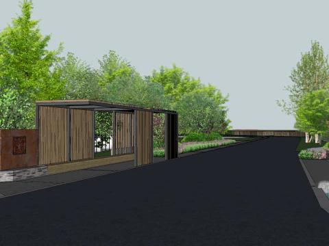 Modello SU per la pianificazione e progettazione di dettaglio di un nuovo villaggio turistico sicuro Modello 3D