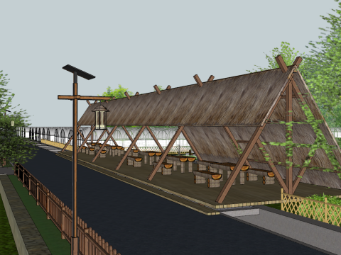 SU Model for Detailed Planning and Design of a New Safe Tourism Village Modèle 3D