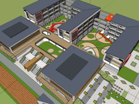 城南小学SU模型 3D 模型