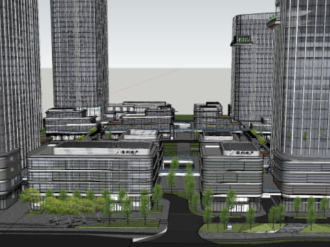 SU Model of an International Financial Center Business Commerce Leisure 3D मॉडल