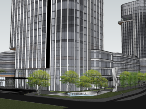 SU Model of an International Financial Center Business Commerce Leisure 3D मॉडल