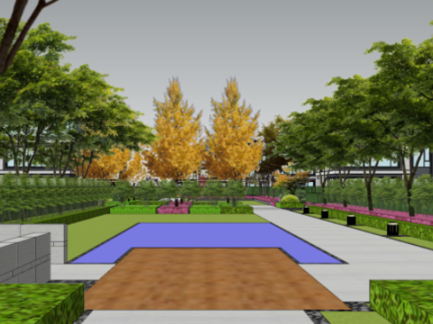 SU model of courtyard architectural landscape 3D 模型